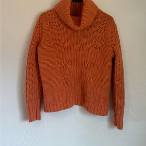 Banana Republic Vibrant Orange Cowl Neck Sweater